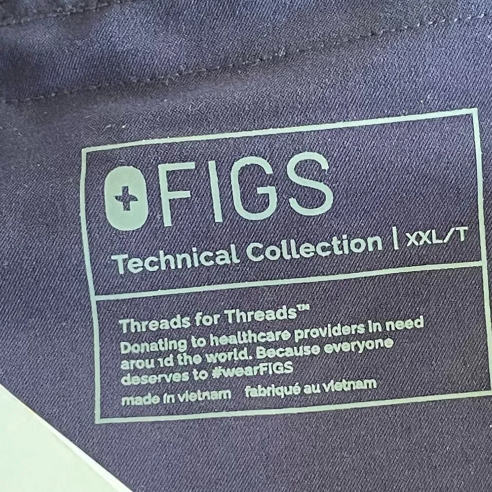 Figs Technical Collection Scrubs Pants Navy Blue New With Tags Size XXLT